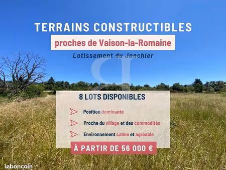 terrain 280 m² vaison-la-romaine