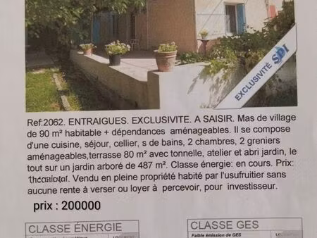 partie de mas en viager sans rente