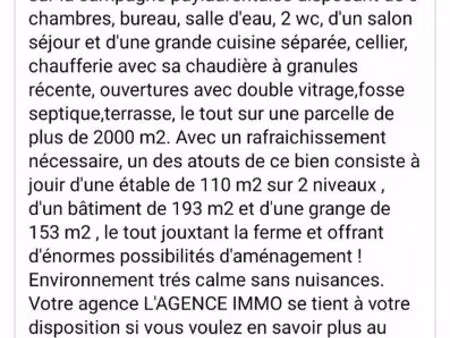 vend maison de campagne