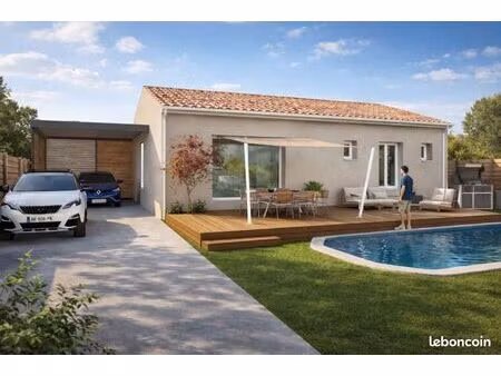 maison plain-pied 96 m² avec terrain 700 m² à cheval-blanc confort  calme et proximité com