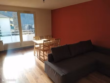 appartement 3 pièces 72m²  meublé  grand balcon et loggia – valserhône centre