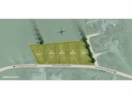 terrains à bâtir viabilisés à la roche sur yon