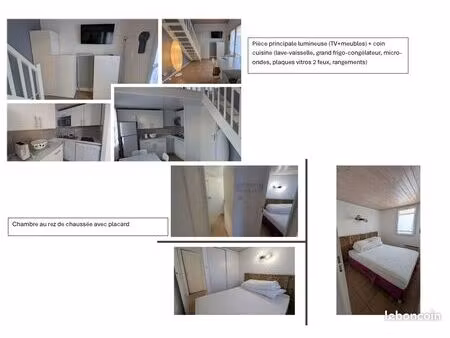 maison t2 meublée de 34 m² avec cour – résidence sécurisée avec piscine à 30m – plage à 50