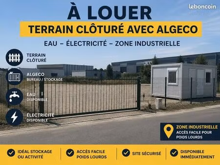 location terrain clôturé