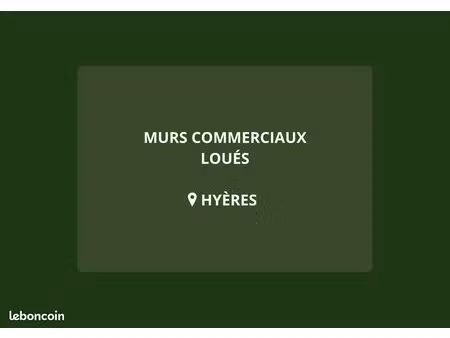 murs commerciaux 72 m² hyères