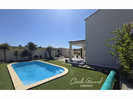 exclusivité ! maison à vendre 5 pièces sauvian (34) piscine  garage