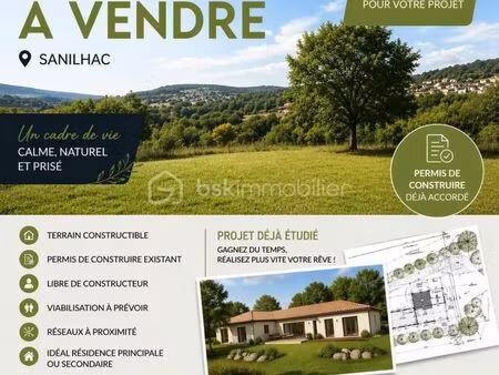 terrain 1 430 m² sanilhac