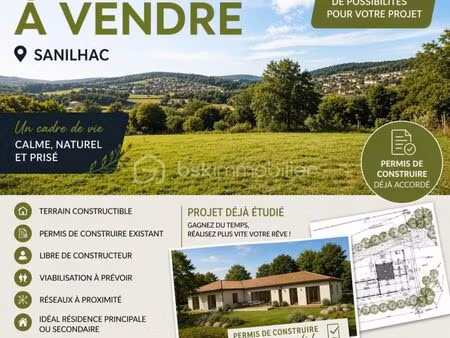 terrain 1 477 m² sanilhac