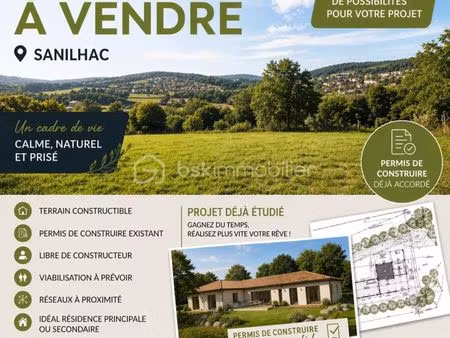 terrain 1 411 m² sanilhac