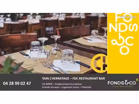 fonds de commerce restaurant  bar 389 m²
