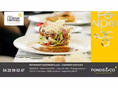 fonds de commerce restaurant 249 m²