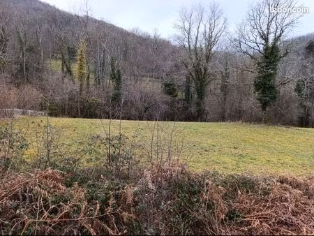 terrain agricole de 1200 m2 plat et nu exposé plein sud avec une rivière longeant. en bord