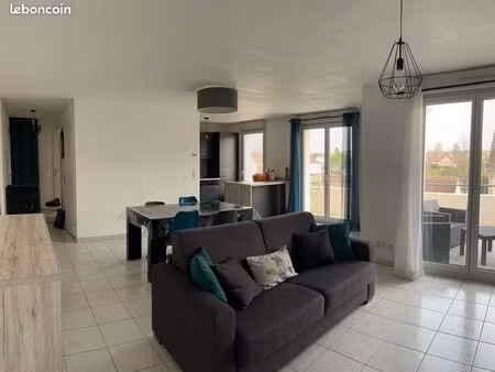 t2 meublé avec terrasse – les noës-près-troyes (56m² + 13 m² extérieur)