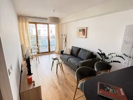 asnières gare – 2 pièces neuf meublé haut de gamme – balcon sur jardin