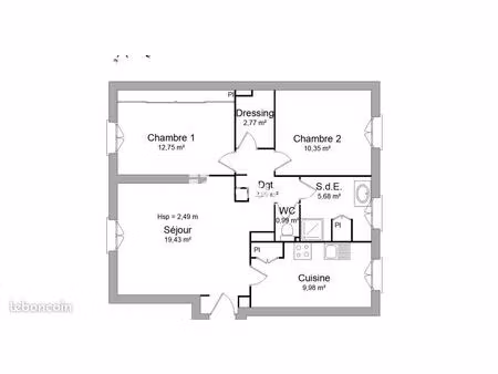 appartement 3 pièces 64.94m² à louer 1780 - boulogne-billancourt 92100