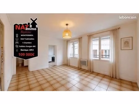 appartement 2 pièces 33 m²