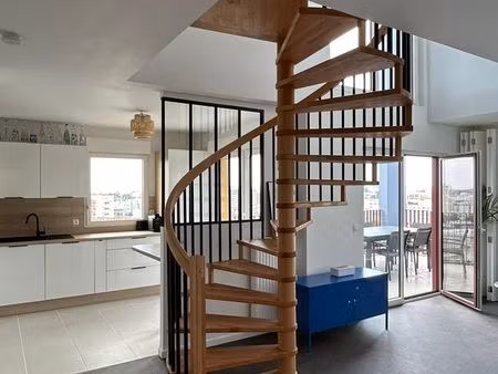 appartement duplex 5p 102m2 terrasse 15m2 vue panoramique sur paris et la seine