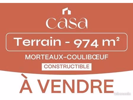 terrain 974 m² morteaux couliboeuf