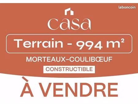 terrain 994 m² morteaux couliboeuf