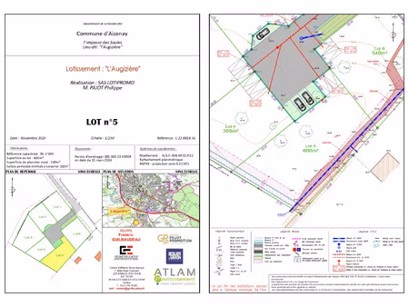 aizenay  terrain à bâtir de 600 m2