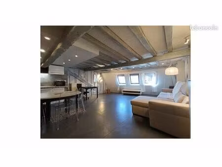 grand t2 bis (74 m2 au sol) centre historique sur cour intérieure au calme