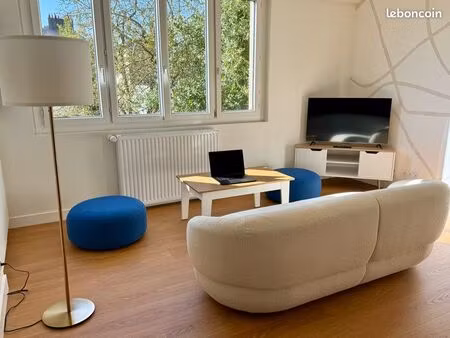 meublé 2ch + jardin  quartier dalby/jardin des plantes