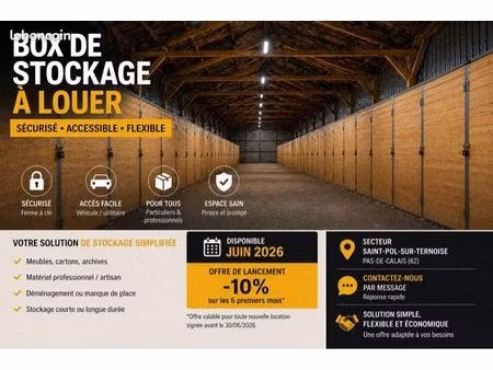 box de stockage à louer – sécurisé – accès facile