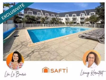 exclu beg-meil : t2 rez-de-jardin  plages à pied !