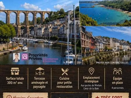morlaix - bar restaurant  licence iv et logement