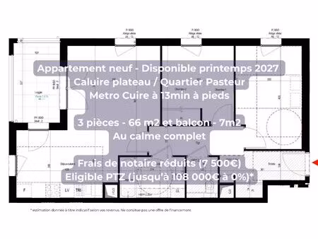 t3 au calme sur le plateau de caluire