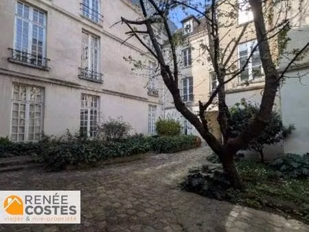 vente en nue propriété - h72-h69 ans - paris (75003)