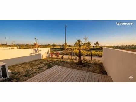 direct propriétaire maison neuve 2025 re 2020 — portiragnes - 64 m² + garage · jardin expo