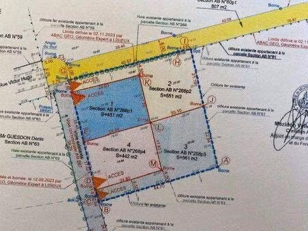 vente terrain à mezidon-canon (14270) : à vendre / 561m² mezidon-canon