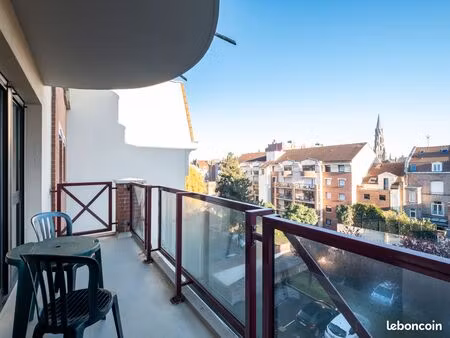 loue t3 meublé avec parking lille centre quartier catho/vauban (62m² + 7m² terrasse)