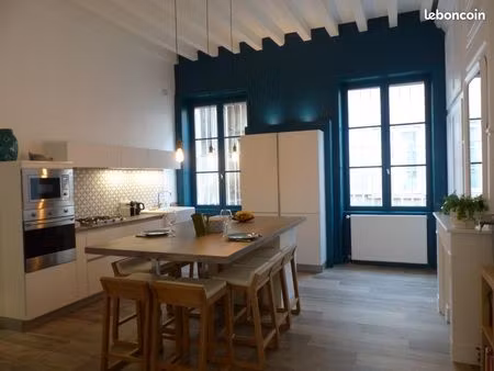 grand appartement t3 90m2 - meublé