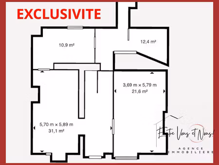 exclusivité – maison de ville 155 m² avec cour – fort pote