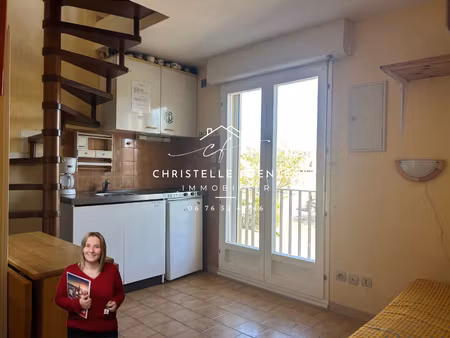 hérault - marseillan plage (34340) - appartement duplex t2 - 2 pièces - place de parking p