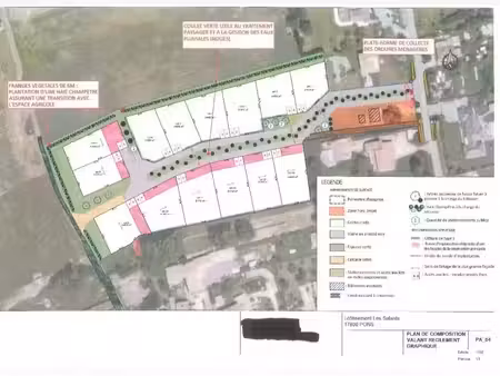 vente terrain 554 m² pons (17800)