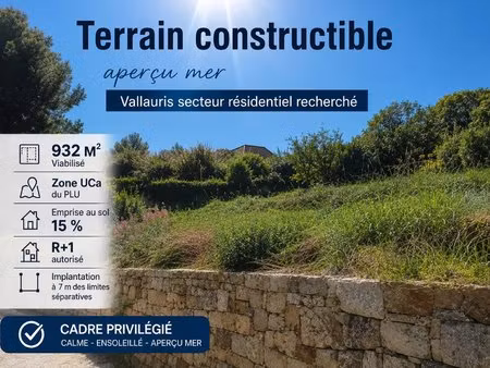 limite super cannes - terrain apercu mer