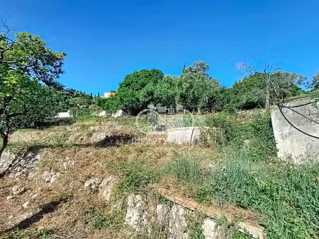 limite super cannes - terrain viabilisé plein sud - aperçu mer - calme absolu