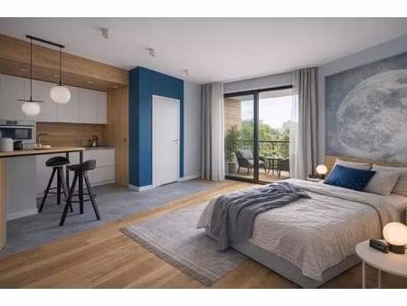 studio balcon buttes chaumont  métro