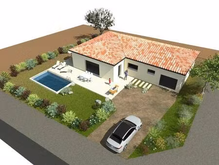 terrain avec maison neuve à vendre