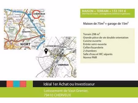 terrain avec maison neuve à vendre