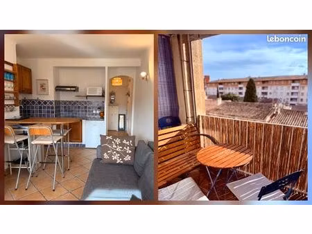 t2 meublé lumineux avec balcon  ascenseur – centre aix-en-provence