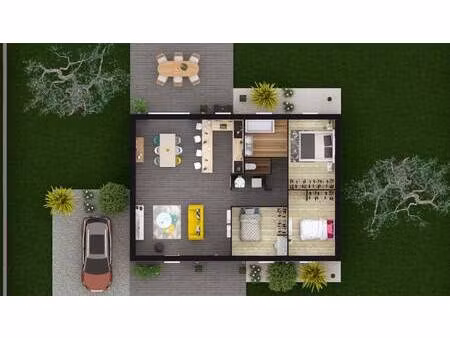 terrain avec maison neuve à vendre
