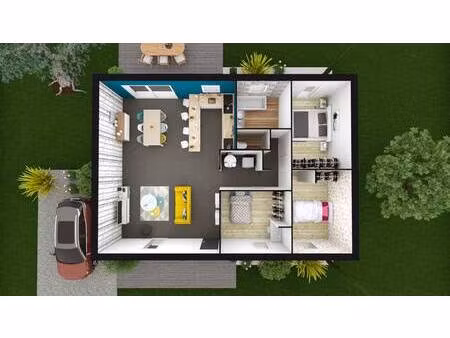 terrain avec maison neuve à vendre