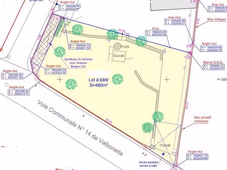 terrain constructible à vendre