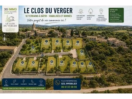 terrain constructible viabilisé à vendre