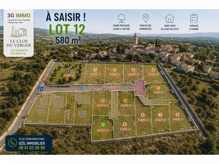 terrain constructible viabilisé à vendre
