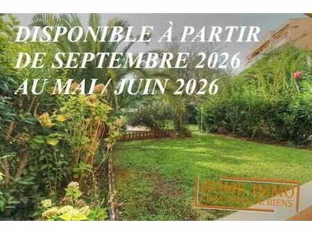 golfe juan beau 2 pièces à louer de septembre à juin 2024 en rez de jardin